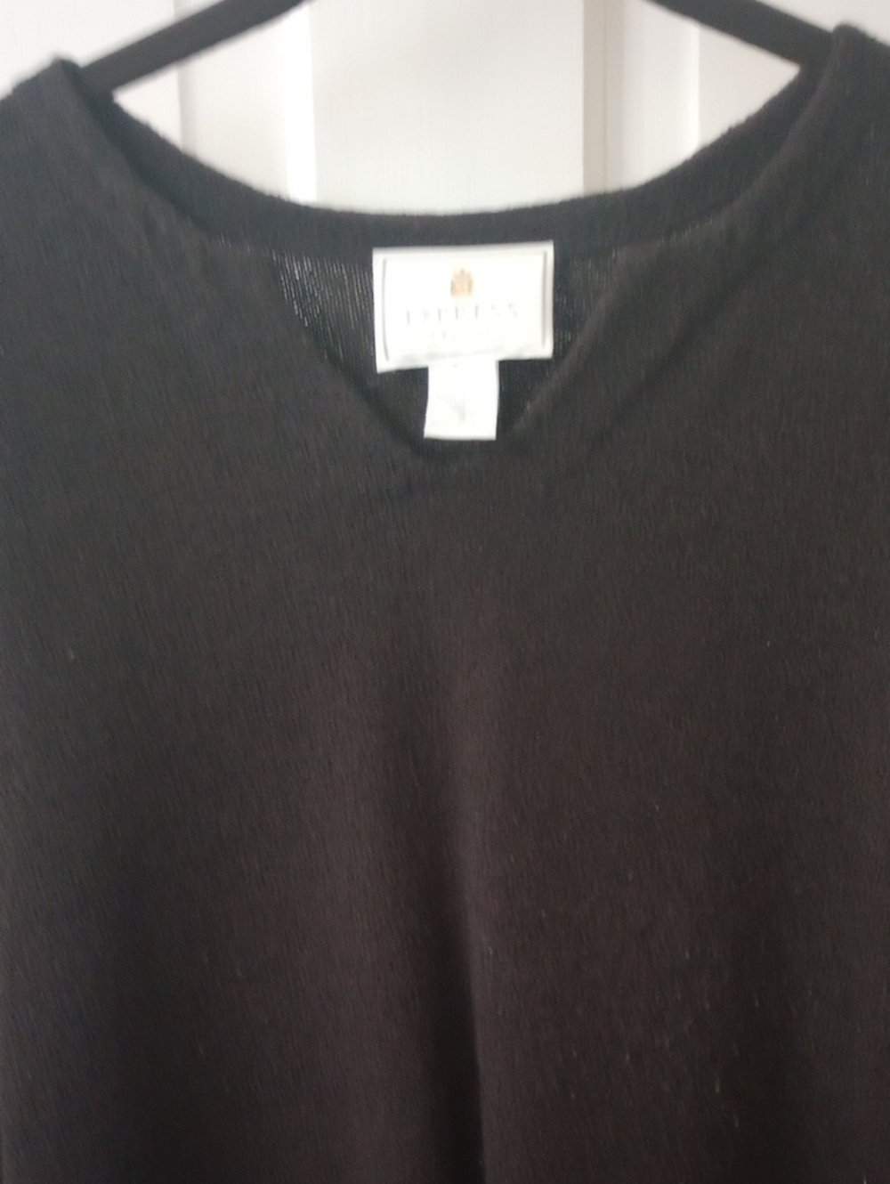 EXPRESS TRICOT Chocolate Brown Crewneck Oversized Long Sweater - Soft Knit